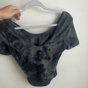 Lululemon Black Tie-Dye Shirt